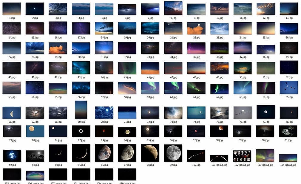 Paquete de cielo de Photoshop
