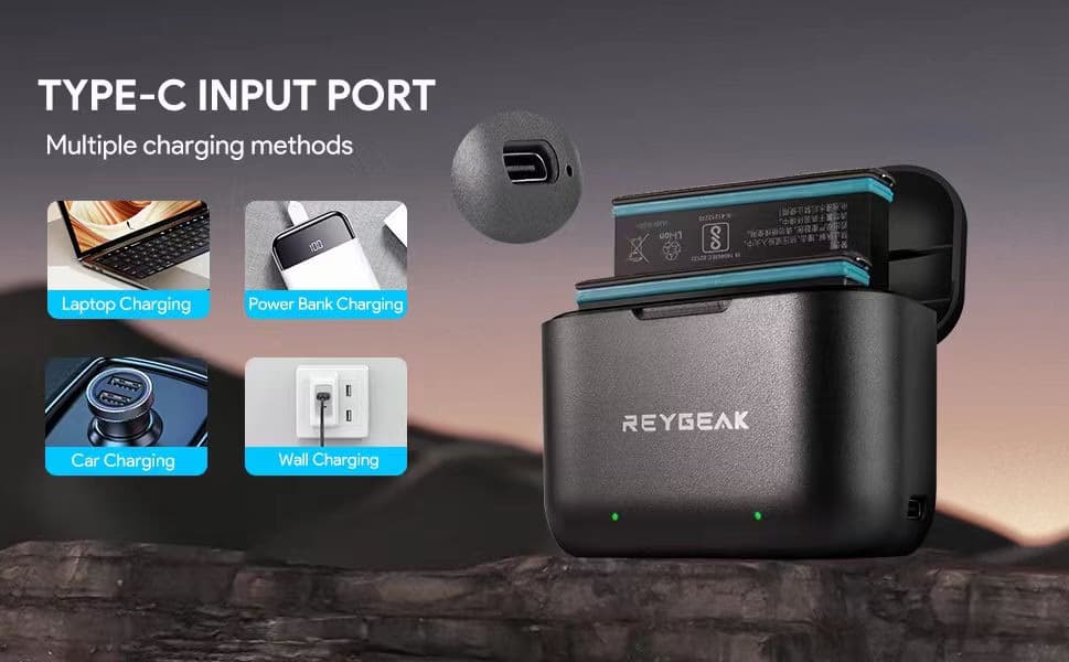 REYGEAK Chargeurs de Batterie pour Insta360 X3
