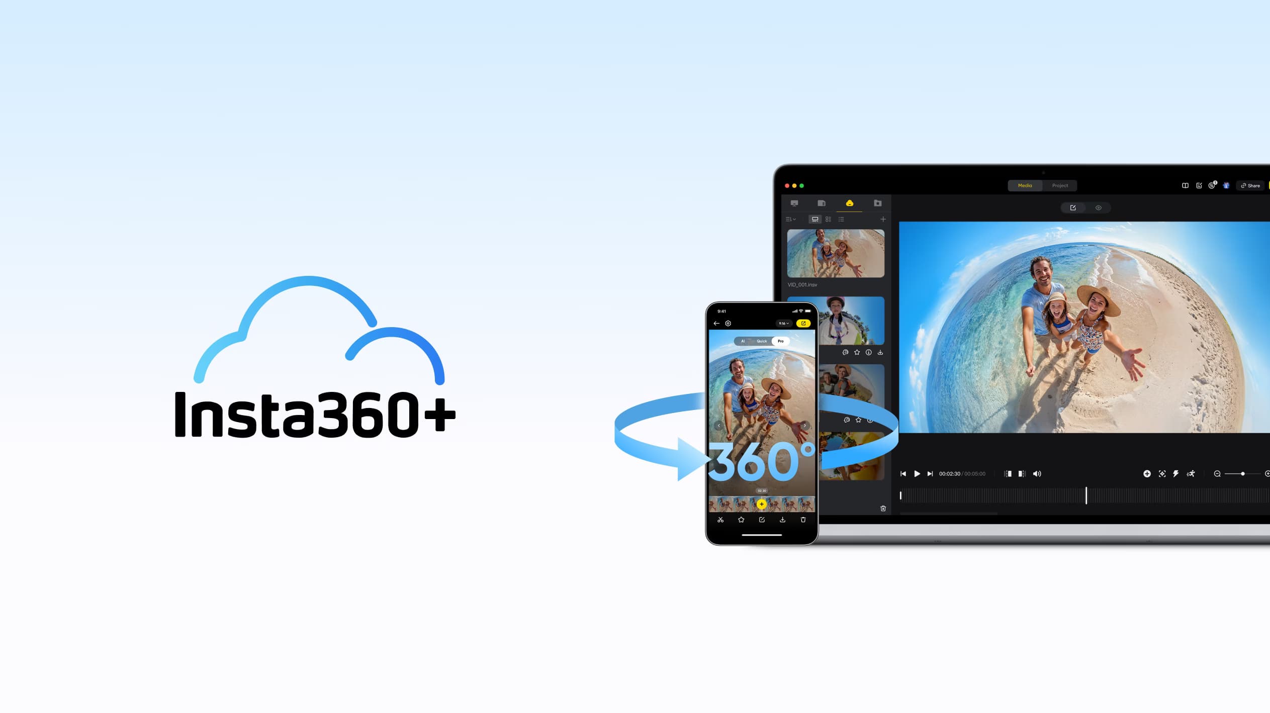Insta360+ Sauvegardez Revivez Partagez