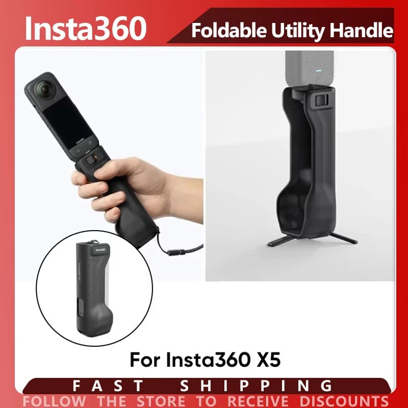 Insta360 X5 Folding Utility Handle for Original Insta360 X5 Accessories