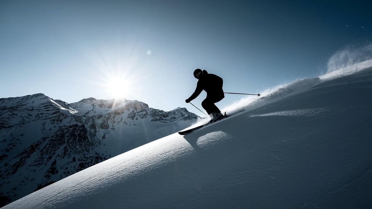 ai generated, winter, ski, ride, to ski, winter sports, snow, alps, tourism, ski area, sunshine, climate, change, tourists, nature, mountains