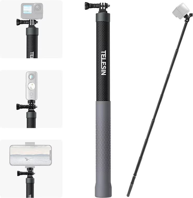 TELESIN Long Invisible Selfie Stick