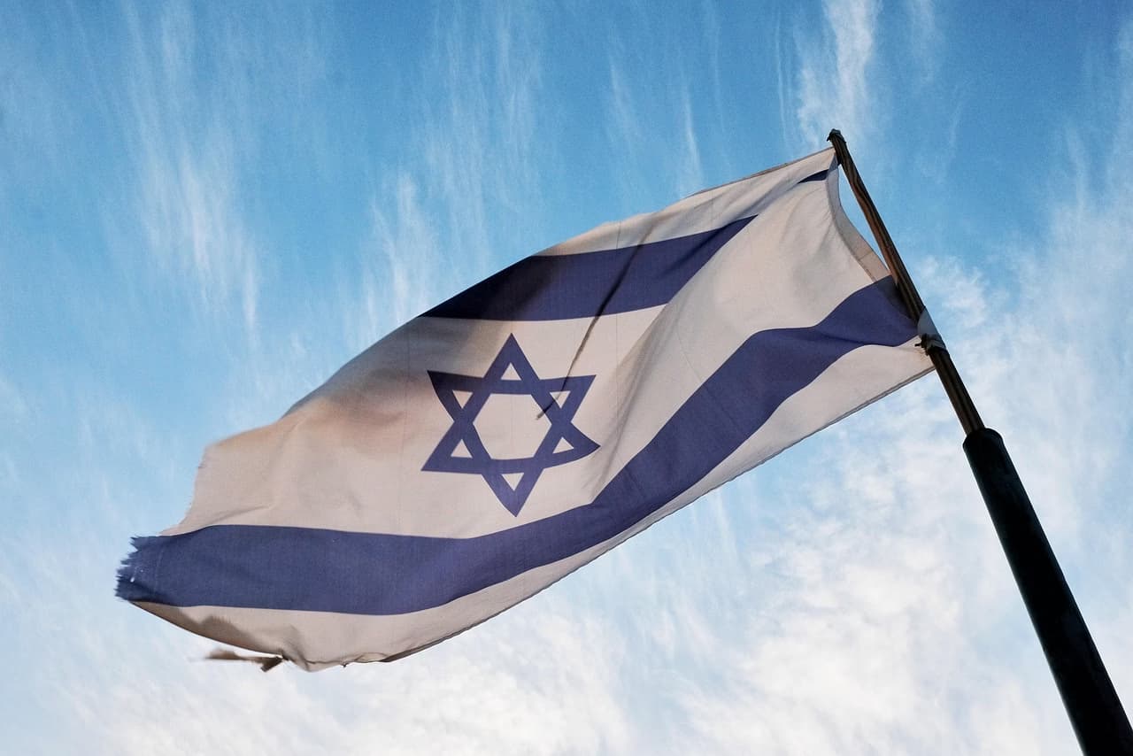 flag, nature, israel, jewish, flag pole, sky, cloud, patriot, star of david