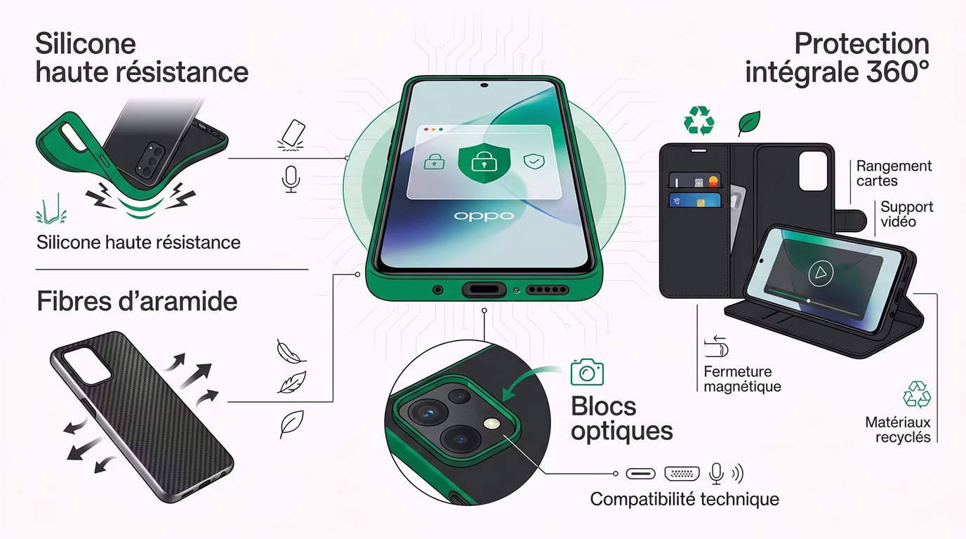 Sélection de coques et accessoires de protection pour smartphone OPPO