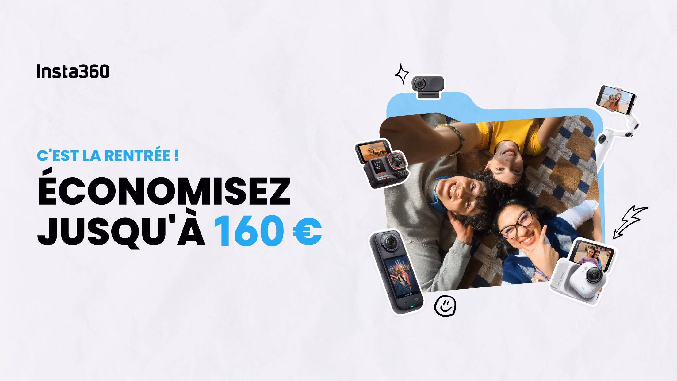 Insta360 Back to School 2026 : les meilleures offres de la rentrée sur les X5, X4, Ace Pro 2 et GO