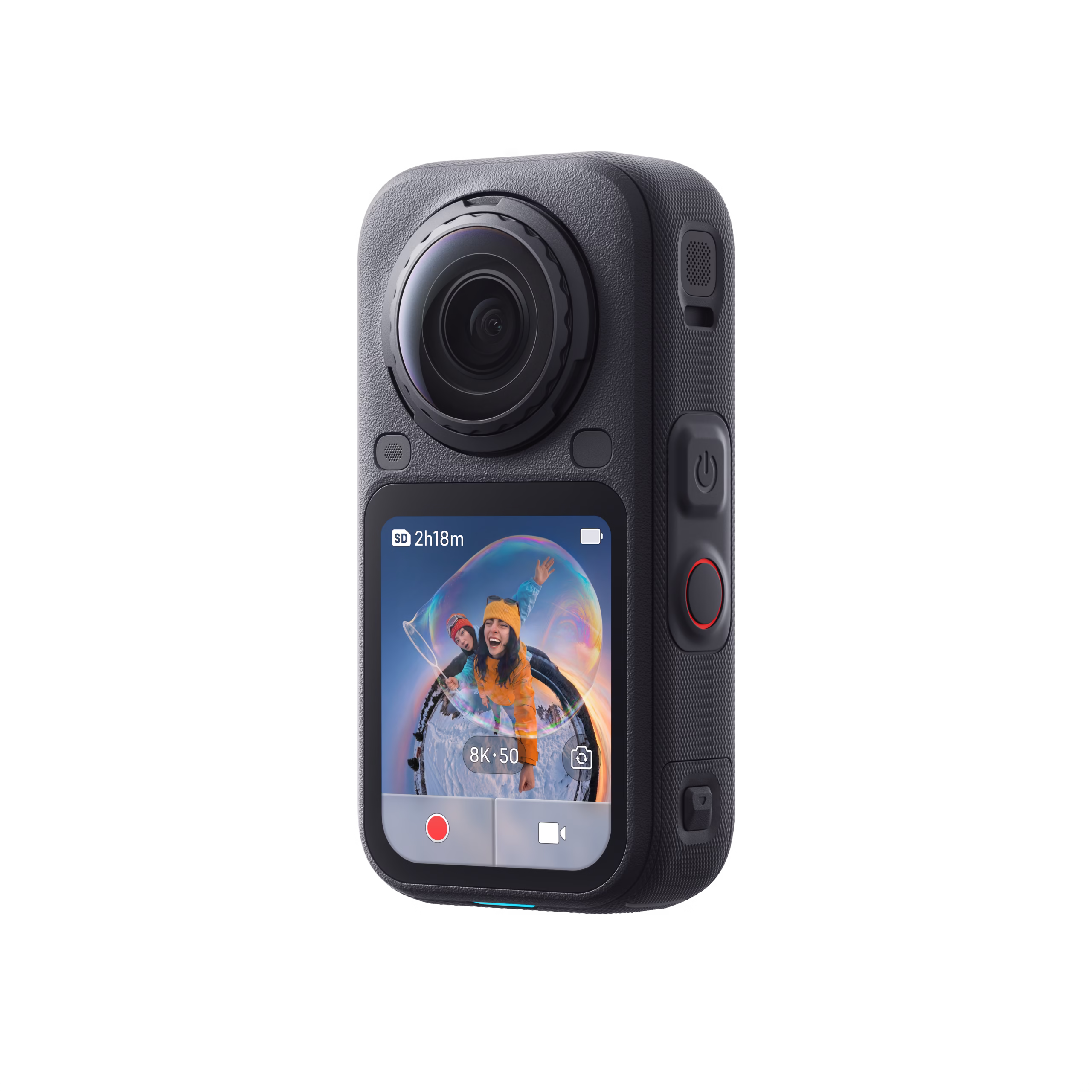 Insta360 X6 noire, vue produit